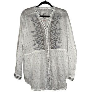 Johnny Was embroidered Top